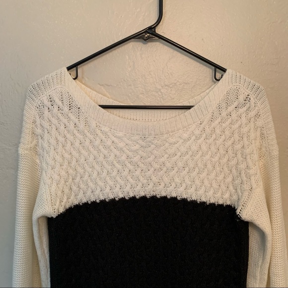 Hooked Up by I.O.T. Black & White Sweater - Picture 2 of 11
